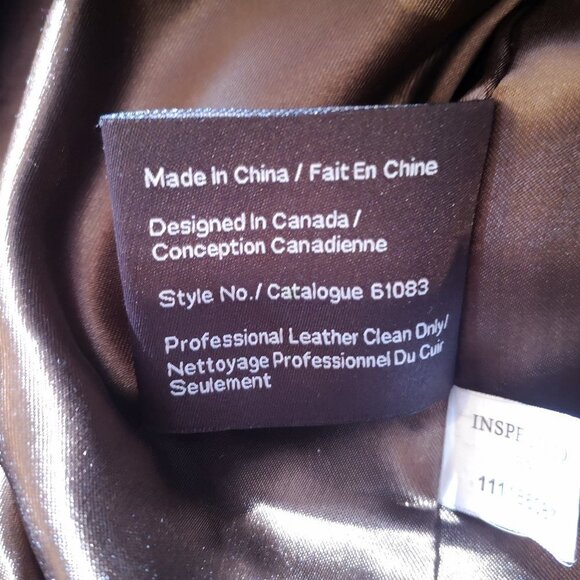 Danier Leather Ladies Dark Brown Full Zip with Toggle Buttons Coat - Picture 7 of 14